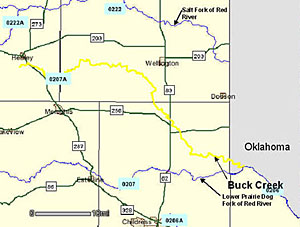 Map of Buck Creek